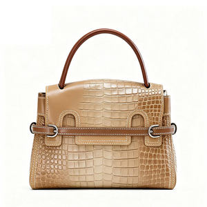 Genuine Top Grain <strong>Leather</strong> <strong>Women</strong> Satchel <strong>Bag</strong> Eco Friendly GRS Certified Custom Tote Zipper OEM ODM Service USDA Biobased - Product Image 2