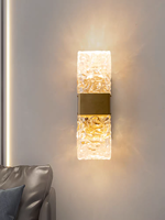 Lampe murale en verre de luxe au design élégant, motif aquatique, pour chambre à coucher, lampe murale en cristal pour fond de salon chaleureux