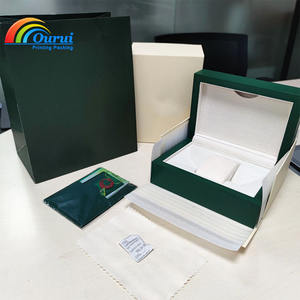 Luxury Green Brand <b>Watch</b> Box <b>Set</b> Complete <b>Watch</b> Packaging with Gift Bag Card Holder & Certificate Custom Logo <b>Watch</b> Gift Box - Product Image 6