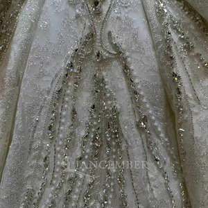 Robe de mariée princesse romantique, robe de bal, dos lacé, robe de mariée perlée, Vestido De Novia Lsjj73 - Product Image 5