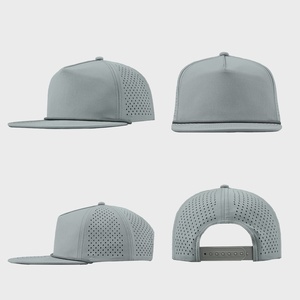 Casquettes de sport imperméables de haute qualité avec cordon, casquettes de course structurées à 5 panneaux personnalisées, casquette à séchage rapide unisexe, casquette à fermeture snapback réglable - Product Image 1