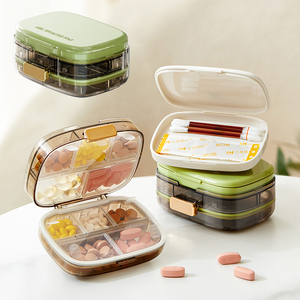 Wholesale 7 Day Weekly Portable Pocket Pill Dispenser Promotional Travel Easy Open Mini Vitamin Pill Storage Box Cases