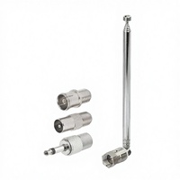 SIGNALWELL SW-TR-150 1 ensemble d'adaptateurs d'antenne radio DAB FM télescopiques, système mini-récepteur HiFi AV, longueur d'antenne 750 mm, 7 sections
