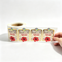 Op maat gemaakte rol etiketten voor drankenflessen, geprägd, zelfklevend, voor fruitdrankverpakkingen
