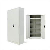 Armoire en acier à 2 portes pour classement, avec 4 étagères réglables, vente en gros d'usine, pour mobilier de bureau