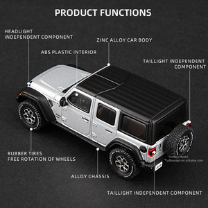Coche en Miniatura 1/64 Wrangler <span class=keywords><strong>Rubicon</strong></span> SUV, Modelo de Aleación, Vehículo Todoterreno, Modelo de Coche Fundido a Presión, Juguete de Colección - Product Image 2