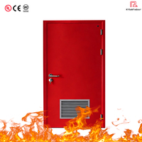 Puertas Cortafuego de Acero Personalizadas, Puertas Cortafuego con Ventanas de Vidrio, Puertas de Seguridad para Centros Comerciales y Hoteles.