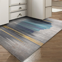 Tapis moderne en polyester tissé à poils coupés, motif géométrique, pour hôtel, chambre, salon, voyage, porte, voiture, prière