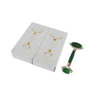 Rouleau de Jade rose à fermeture magnétique avec Logo personnalisé, rouleau de Jade rose Guasha, rouleau de beauté pour le visage, Kit de coffret cadeau cosmétique avec Eva