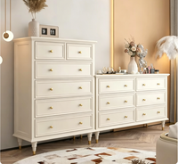 Armoire de rangement de chambre à coucher en bois massif de bouleau, design moderne, 6 tiroirs, durable, multi-usages, style luxe léger