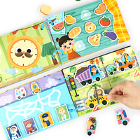Livre d'activités Montessori pour tout-petits, résistant aux déchirures, sur le thème des transports, jeu d'association, jouet éducatif pour l'apprentissage précoce
