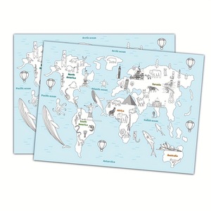 Póster para Colorear Mapa del Mundo, Mapa Gigante de Papel con Impresión Digital para Actividades de Colorear para Niños - Product Image 1
