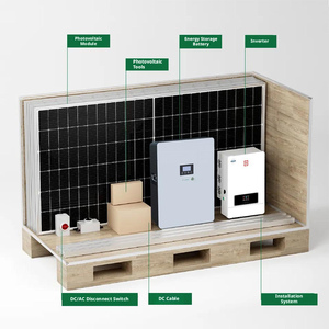 SINOSUN Sistema Solar Doméstico de 10kW Fuera de la Red, Controlador MPPT, Almacenamiento de Iones de Litio, Paneles Solares Monocristalinos, Salida de 110V/220V - Product Image 2