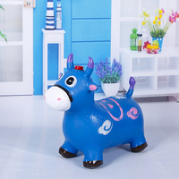 Caballo Inflable de PVC Multicolor Personalizado con Música y Pintura, Juguete de Salto para Niños
