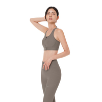 Soutien-gorge de sport d'été pour femme, haute résistance, antichoc, avec bonnets intégrés fixes, grande taille, respirant, léger, col en U, pour yoga et entraînement
