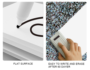 Khung nhôm di động bảng trắng trường với 360 ° xoay 4 bánh xe tùy chỉnh khô giá vẽ đánh dấu từ viết bảng trắng với chân đế - Product Image 2