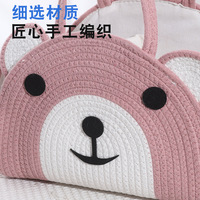 Panier de rangement pour couches de bébé en coton tressé avec logo personnalisé, pour le rangement des essentiels des nouveau-nés