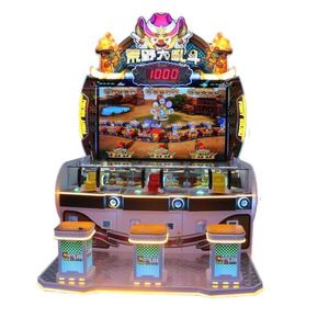 เครื่องเกมอาร์เคดสตรีทไฟท์เตอร์แบบหยอดเหรียญสำหรับ 3 ผู้เล่น รุ่น Battle Royale พร้อมสถานีเกมยิงลูกบอลสำหรับเด็กอายุ 1 ปีขึ้นไป ภาษาอังกฤษ - Product Image 6