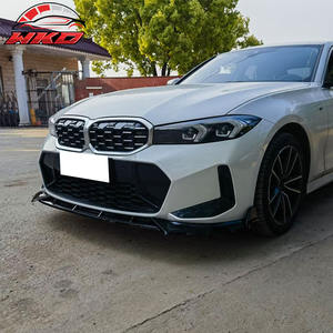Lèvre de pare-chocs avant pour BMW G20 Série 3 M Sport M340i 2023-2026 Spoiler IKON Noir brillant - Accessoires automobiles PP - Product Image 2