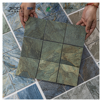 Mosaïque de piscine en porcelaine effet marbre émaillé de luxe, bleu veiné, ton océan vibrant, pour projets résidentiels haut de gamme et villas, intérieur/extérieur