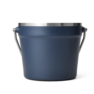 Tùy Chỉnh Cắm Trại Rượu Sâm Banh Bia Bồn Tắm <span class=keywords><strong>Ice</strong></span> Cube Xô Thép Không Gỉ Đôi Tường Kim Loại Lớn Thép Xô Đá Với Tong - Product Image 5