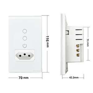 Interruptor inteligente estándar brasileño y enchufe inteligente combinados, compatibles con Alexa y WIFI para el hogar inteligente. - Product Image 2