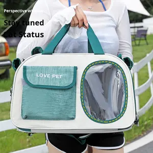 กระเป๋าใส่สัตว์เลี้ยงแบบพกพา น้ำหนักเบา วัสดุ PC ความจุขนาดใหญ่ ทนทานต่อแรงกดดัน สะพายไหล่คู่ - Product Image 1