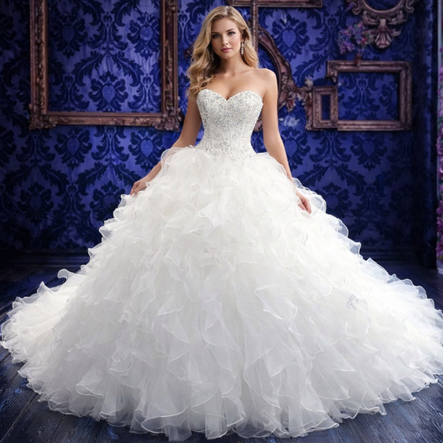 Lilac Princess Modern Ball Gown Quinceanera Dress Sweetheart Corset Top with Beaded Bodice & Layered Organza Prom Dress