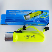 Lampe de plongée LED rechargeable portable, étanche, lampe torche sous-marine pour la plongée sous-marine, la plongée avec tuba, la pêche