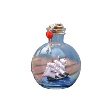 Bouteille en verre Bateau Série Océan Bouteille de dérive créative en bouteille Décoration de bateau