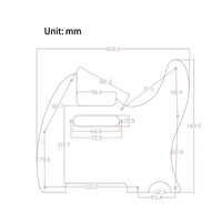 Pickguard de guitare TL avec plaque à gratter blanche 3 plis en gros avec itinéraire de ramassage TL pour pièces de guitare électrique