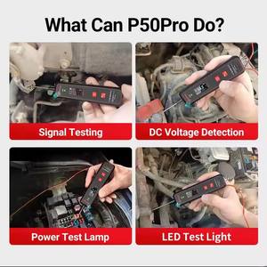 P50 PRO-Probador de circuito digital LCD para coche, medidor de voltaje, pluma automotriz <span class=keywords><strong>Universal</strong></span>, escáner de circuito de camión, sonda de alimentación - Product Image 4