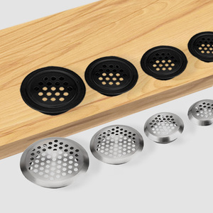 Grilles de ventilation en acier inoxydable à mailles rondes de 40 mm pour armoire, placard et meuble de cuisine - Product Image 1