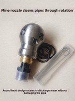 Buse de canon à eau rotative haute pression 0,6 kg pour déboucheur de tuyaux et élimination des taches d'huile en acier inoxydable et céramique