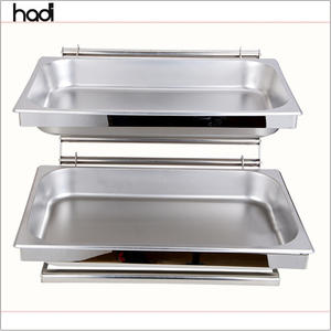 Guangzhou hadi attrezzature per catering all'ingrosso espositore a 2 livelli cestino per pane cestino per pane arabo <span class=keywords><strong>in</strong></span> <span class=keywords><strong>acciaio</strong></span> inossidabile per buffet - Product Image 2