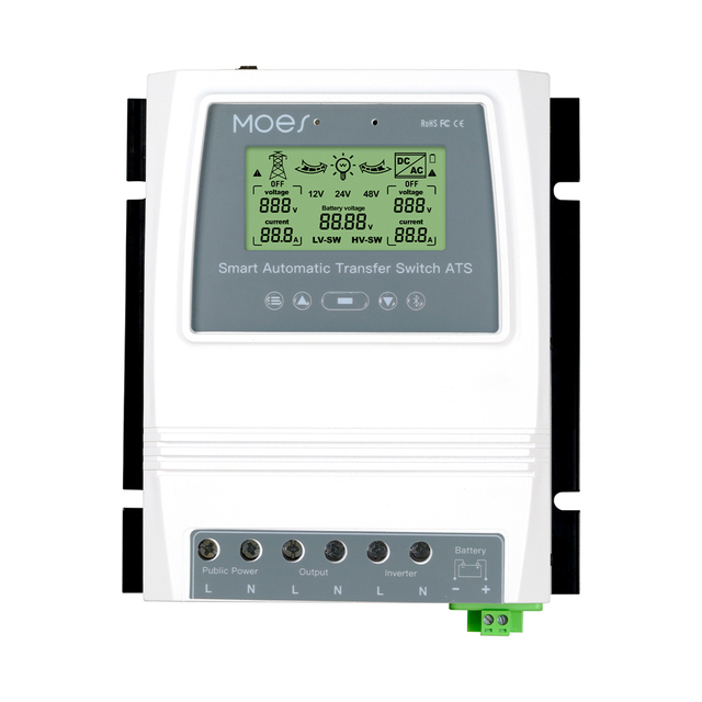 MOES Automatic ATS Dual Power Transfer Switch Solar Charge Controller for Solar Wind System Phone Control