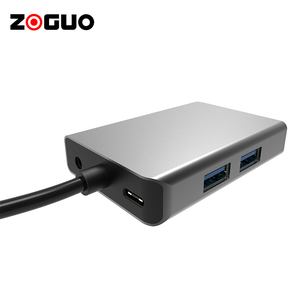 Nhà Máy Bán Hàng Trực Tiếp USB 3.0 Tương Thích 30Hz Multiport Hub Cho Máy Tính Xách Tay Máy Tính Bảng Âm Thanh Chuyển Đổi 4K <span class=keywords><strong>HDMI</strong></span> Đa Chức Năng Loại C Hub - Product Image 2
