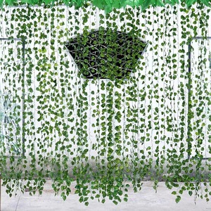 Fausses feuilles artificielles suspendues pour mariage Faux plante Scaping Fleurs et plantes décoratives - Product Image 3