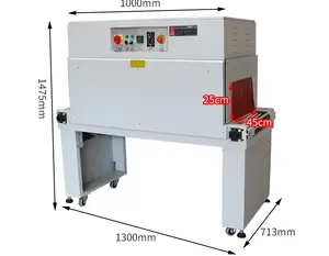 Venda quente Automática Heat Shrink Wrapping Machine Shrink Tunnel Machine POF Film Shrink Packing Machine