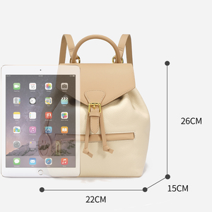 <span class=keywords><strong>Sac</strong></span> à dos pour femmes <span class=keywords><strong>2023</strong></span> nouvelle mode à la mode Senior Sense sacs d'école en cuir véritable Style collège grande capacité Pack de voyage - Product Image 6