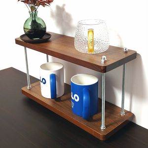 Wooden Adjustable Shelving <b>Unit</b> 3 Tier Standing Home <b>Storage</b> Organizer <b>For</b> Coffee <b>Kitchen</b> Bedroom Living Room - Product Image 3