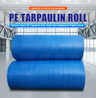 Rouleau de tissu en bâche tissée PE haute résistance pour matériaux de construction et fabrication de couvertures de chantier