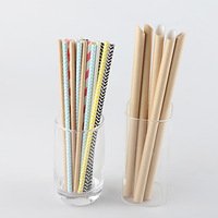 Pailles jetables en papier kraft biodégradable pour jus de fruits, boissons et thé au lait – Vente en gros directe usine