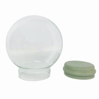 Dôme de boule de neige vide en résine de 80 mm avec bouchon en caoutchouc, cadeau DIY, écologique, peint à la main, accessoires de décoration pour la maison