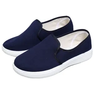 LN-1577104 Blue PU Sole ESD Canvas Shoes Cleanroom Working Shoes