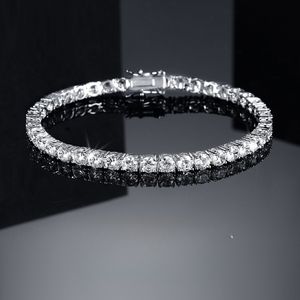 Rhodium Plated <b>Copper</b>/Brass 6inch-8.5inch Tennis <b>Bracelets</b> 2mm Cubic Zirconia Fashionable Unisex Classic 6.5inch-8inch Variants - Product Image 1