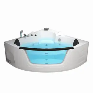 Unique Features Free Standing Bathtub Two People Massage Bathtub With Pillow Acrylic Bathtubs