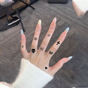 Bulk Wholesale Vivid Slogan Patterns Printed Waterproof Vinyl Tattoo Stickers Gloss Lamination Face Body - Product Image 3