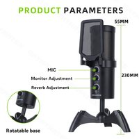 Microphone USB RAYHAYES JI-MV5, microphone pour PC, microphone de jeu avec suppression du bruit pour PC