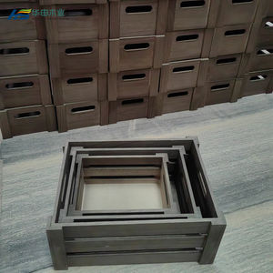 Comptoir <span class=keywords><strong>de</strong></span> cuisine <span class=keywords><strong>plateau</strong></span> fourre-tout Chic Style rustique fleur plante stockage caisses en bois pas cher inachevé fruits caisse et baril - Product Image 1